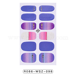 Nagellackaufkleber mit Farbverlauf in voller Verpackung, eiffelturm nagelstreifen für frauen mädchen nail art dekoration, anderes Muster, 95x60 mm