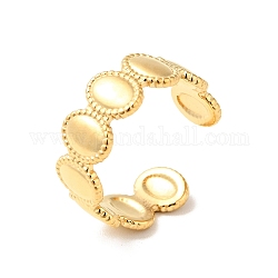 304 anello a polsino aperto ovale in acciaio inossidabile per uomo donna, oro, misura degli stati uniti 8 3/4 (18.7mm)