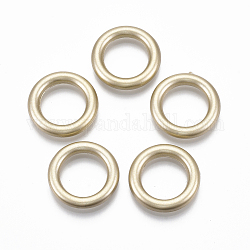 Spray Painted CCB Plastic Linking Rings, Round Ring, Gold, 23x4mm, Inner Diameter: 15mm