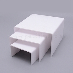 Acrylständer, für Schuhanzeige, weiß, 7.5~12.5x7.05~12.7x4.3~7.8 cm, 3 Stück / Set