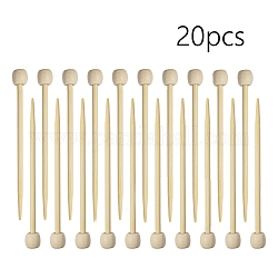 Spitze Stricknadeln aus Bambus, zum Strickwerkzeug, papayawhip, 7x6 mm, 20 Stück / Set
