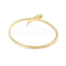 Green Cubic Zirconia Snake Wrap Cuff Bangle, Brass Plain Simple Open Bangle for Women, Lead Free & Cadmium Free, Real 18K Gold Plated & Gunmetal, Inner Diameter: 2-1/4 inch(5.8cm)x2 inch(4.95cm)