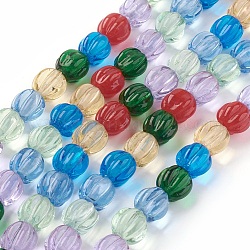 Fili di perline murano fatto a mano, lanterna, colore misto, 9~10.5x10~10.5mm, Foro: 1.8 mm, circa 35pcs/filo, 14.37 pollice (36.5 cm)