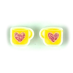 Moules en silicone saint valentin, moules de résine, pour la fabrication artisanale de clous d'oreilles, motif de coeur, 17x36x5mm, diamètre intérieur: 13x16 mm