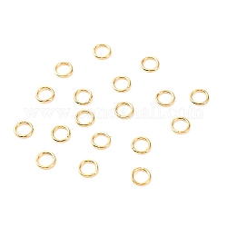 Ottone anelli di salto aperto, placcato di lunga durata, anello rotondo, vero placcato oro 18k, 21 gauge, 5x0.7mm, diametro interno: 3.6mm