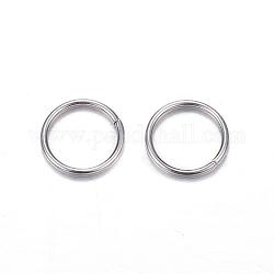 304 anelli di salto in acciaio inox, anelli di salto aperti, colore acciaio inossidabile, 12x1.2mm, diametro interno: 9.6mm