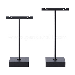 Displayständer-Sets für Ohrringe aus Aluminiumlegierung, Elektrophorese schwarz, 1-3/4x2-3/8x4-3/8 Zoll (4.5x6x11 cm), groß: 1-3/4x2-3/8x5-1/8 Zoll (4.5x6x13 cm)