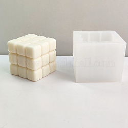 Волшебный куб, свеча, пищевая силиконовая форма, для изготовления ароматических свечей, белые, 71x74x67 мм, внутренний диаметр: 60x60x58 мм