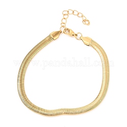 Bracelets unisexes 304 chaîne à chevrons en acier inoxydable, avec fermoir pince de homard, or, 7-7/8 pouce (20 cm)