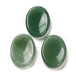 Natural Green Aventurine Oval Worry Stone, Anxiety Healing Crystal Thumb Stone, 34~35x24~25x6~7mm