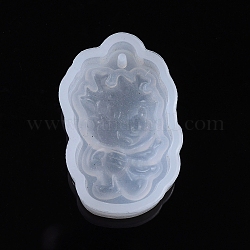 Moldes de silicona colgante del zodiaco chino, moldes de resina, para resina uv, fabricación de joyas de resina epoxi, dragón, 30x19x10.5mm, tamaño interno: 27x17 mm