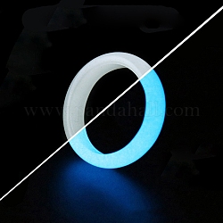 Anelli di pietre luminose di sintesi, azzurro, diametro interno: 19~21mm
