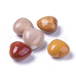 Натуральный камень любви сердце мукаит, карманный пальмовый камень для балансировки рейки, 20x20x13~13.5 мм