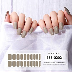 Adesivi per unghie con copertura completa per nail art, autoadesiva, per le decorazioni delle punte delle unghie, grigio chiaro, 17.5x7.3x0.9cm, 20pcs / scheda