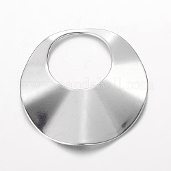 Rotonda e piatta 201 pendenti in acciaio inox, colore acciaio inossidabile, 25x1.5mm, Foro: 12 mm