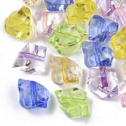 Transparent Acrylic Beads, Nuggets, Mixed Color, 12.5x12x10mm, Hole: 1.5mm