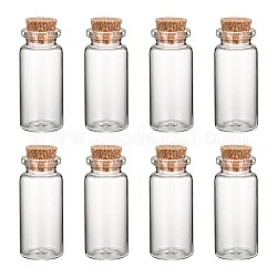 Glass Jar Bead Containers, Corked Bottles, Clear, 22x50mm, Capactiy: about 10ml(0.34 fl. oz)
