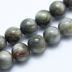 Fili di perle di occhio di falco naturale, pietra occhio d'aquila, tondo, 6mm, Foro: 0.8 mm, circa 72pcs/filo, 15.7 pollice (40 cm)