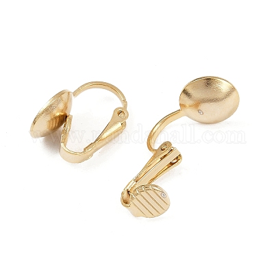 Латунные серьги с клипсами KK-P310-27B-G-1