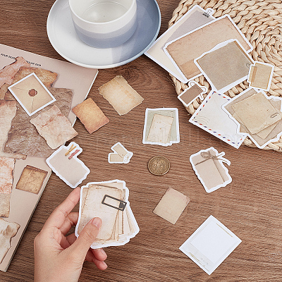 2 комплект из 2-х видов самоклеящихся бумажных наклеек с возможностью маркировки DIY-CP0007-40-1