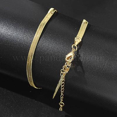 4 мм стойка покрытие латунные цепочки елочка ожерелья для женщин мужчин MAK-L044-16G-1