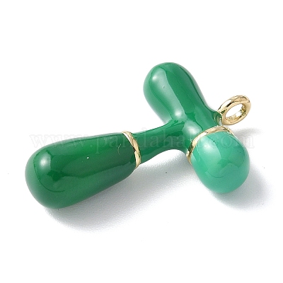 Латунь эмаль подвески KK-E093-03G-T-02-1