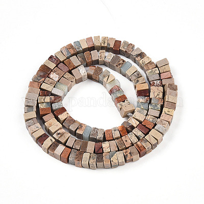 Натуральные бусины из аква терра яшмы G-T140-52-1