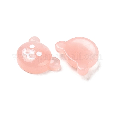 Кабошоны из полупрозрачной смолы с изображением животных RESI-M040-03-5-1