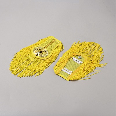 Погоны из пластика ручной работы с кисточками из полиэстера FIND-WH0126-529-1