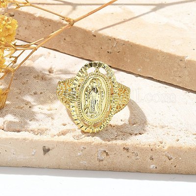 Кольца на тему девы марии RJEW-G337-36G-01-1