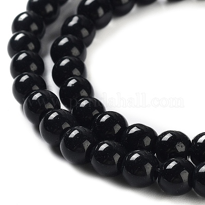 Выпечка окрашены перламутровый стекла жемчужные нити круглый шарик X-HY-Q003-6mm-80-1