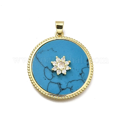 Латунные микро проложить кубического циркония подвески KK-C090-07G-1