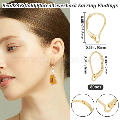 80 шт. фурнитура для сережек из нержавеющей стали 304 STAS-BBC0004-10G-1