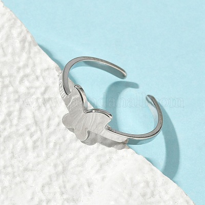 Регулируемые манжетные кольца из нержавеющей стали 304 RJEW-Z105-01P-02-1