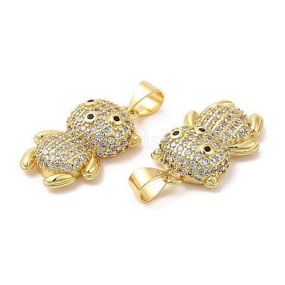 Латунные микро проложить кубического циркония подвески KK-M249-06G-1