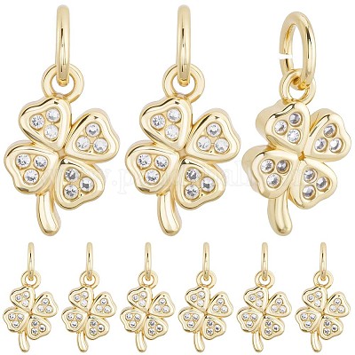 18шт латунные подвески из кубического циркония с микро-паве ZIRC-BBC0003-42-1