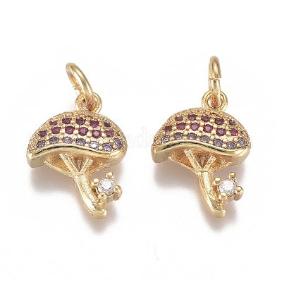 Латунные микро проложить кубического циркония подвески ZIRC-I038-01G-1