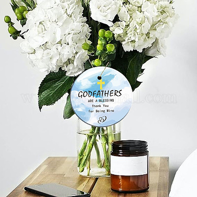 Подвесные украшения из печатного фарфора HJEW-WH0057-003-1