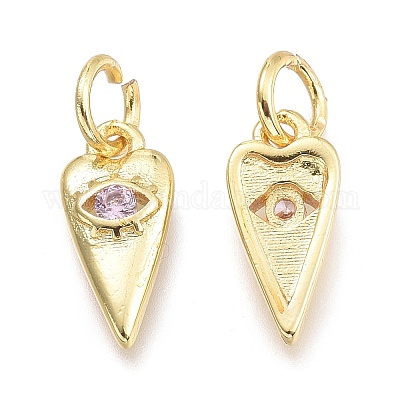 Латунные микро проложить кубического циркония подвески KK-P187-15E-G-1