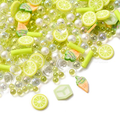 Кабошоны из полимерной глины ручной работы и пластиковые бусины для изготовления фурнитуры для бижутерии своими руками CLAY-B007-04L-1