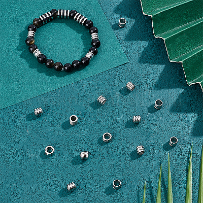 80 шт. 4 стиля 201 нержавеющая сталь европейские бусины STAS-UN0050-34-1