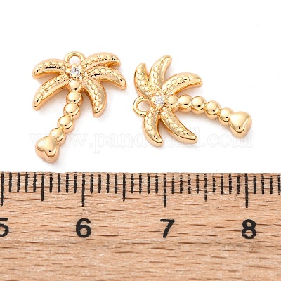 Подвески латунные горный хрусталь KK-E793-22G-1