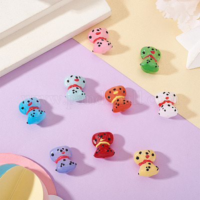 9шт 9 цвета бусины с эмалью лэмпворк ручной работы LAMP-TA0001-70-1