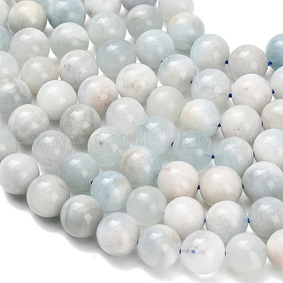 Natürliche Aquamarin Perlen Stränge&nbsp;G-F826-B01-10mm-1