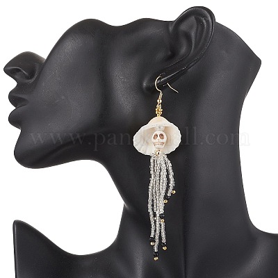 Серьги-подвески из нержавеющей стали 304 EJEW-MZ00530-02-1