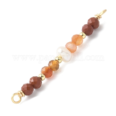 Граненые круглые подвески-фигурки из натурального сердолика PALLOY-JF03531-01-1