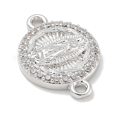 Стойка покрытие латунь микропаве прозрачный кубический цирконий религия дева мария соединительные подвески X-KK-L224-094P-05-1