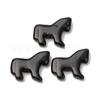 Синтетические бирюзовые бусины в виде лошади&nbsp;G-B015-08-1