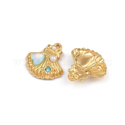 Подвески из нержавеющей стали 304 со стразами STAS-P410-15G-1