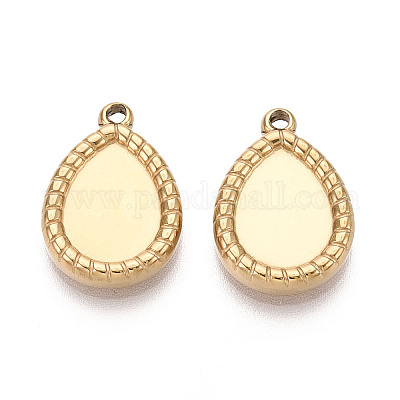 Оправы для подвесок из нержавеющей стали 304 в виде кабошонов STAS-T067-67G-1